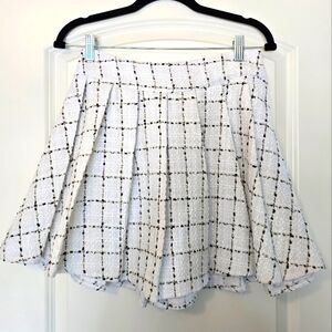 Pleated Tweed Skirt
